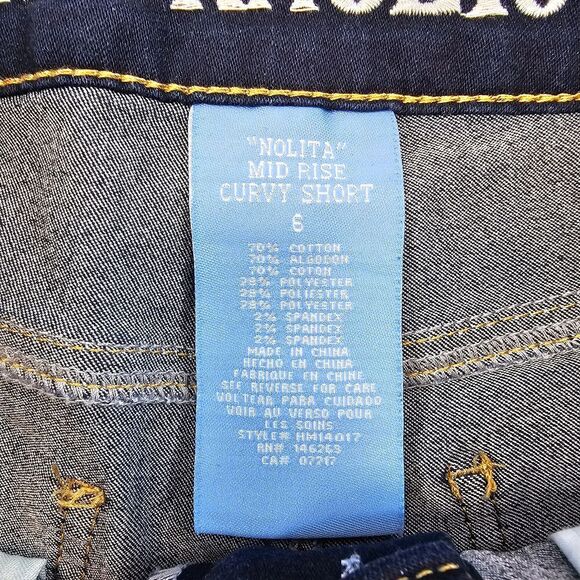 Hydraulic Jean Shorts Womens 6 Dark Wash Nolita High Rise Curvy Style Stretch - Picture 8 of 9